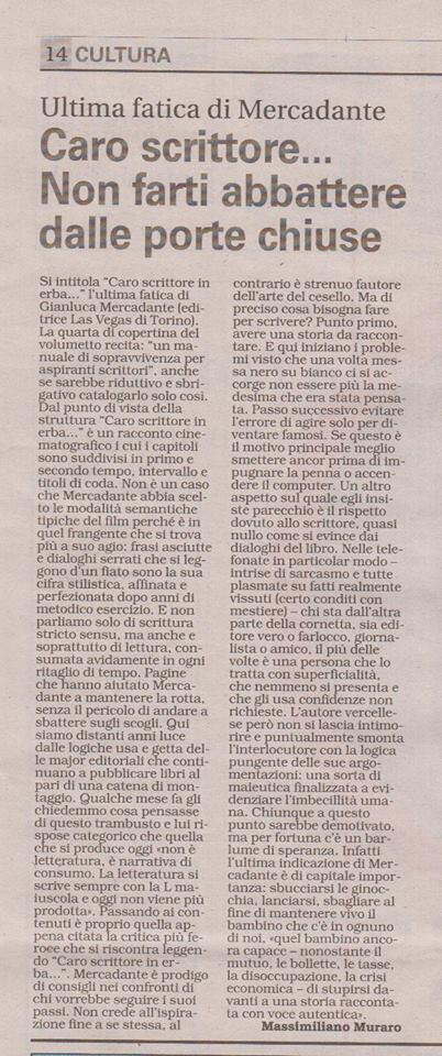 GLMercadante's tweet photo. Dicono di #caroscrittoreinerba... @LasVegasEditore http://t.co/DPfZwIEX9V
