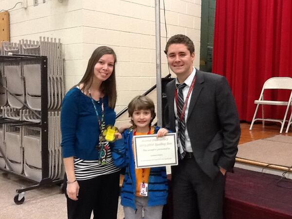 NESWolfPack's tweet photo. Hello fellow schools, guess what? Zachary has just won the spelling bee, watch out, he's coming.#thezackattackrules! http://t.co/Qs8Qys9TP9