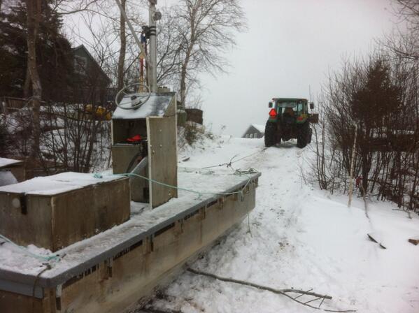 Give this one to Mother Nature. Props to a maritime made boat and mercury. 5 inches of ice for last two days