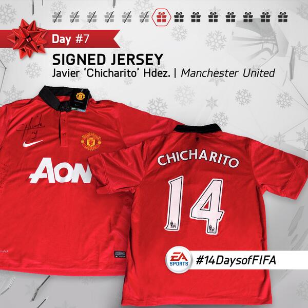 EASPORTSFC's tweet photo. Day 7: @ManUtd jersey signed by @CH14_! Follow us on Instagram to win: http://t.co/mCv4uaSHO9 #14DaysofFIFA http://t.co/YOH81dWZzo