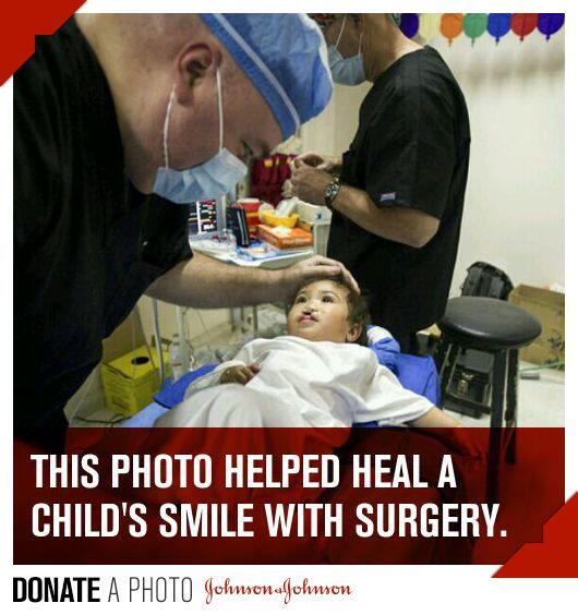 operationsmile's tweet photo. Your photos help heal smiles! Learn how #CareGrows when you #DonateAPhoto with #JNJ today! http://t.co/AHx35OBxKq http://t.co/LKbp53zjBI