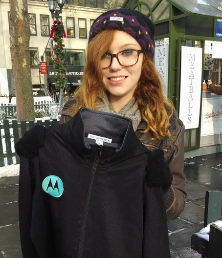 MotoTweetFleet's tweet photo. We had so much fun meeting @phantasmagnolia today - here she is! #MeetMoto http://t.co/Yzw2eGyhcK