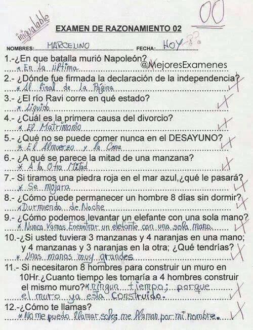 Examenes Graciosos™ tweet media
