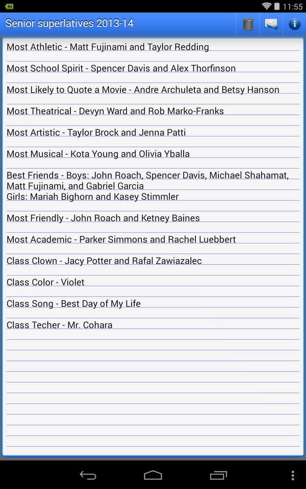 Senior superlatives 2013-14!