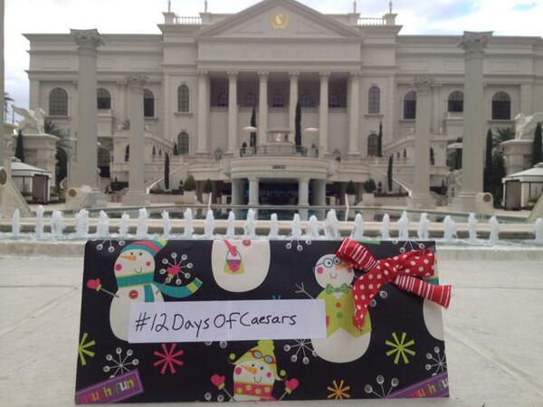 CaesarsPalace's tweet photo. Take a load off! First one to find this envelope will receive a free classic massage at Qua. #12DaysOfCaesars http://t.co/JqaqSCwowE