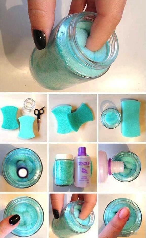 DoltYourself's tweet photo. Easy nail polish remover jar http://t.co/wdVpgCDtiY