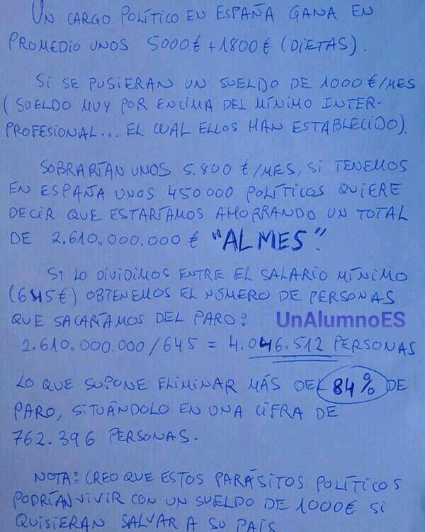 AlumnoDice_'s tweet photo. Un adolescente nos muestra la solución de la crisis. Ojalá se pudiera en práctica. http://t.co/GpuzNOc1Fg
