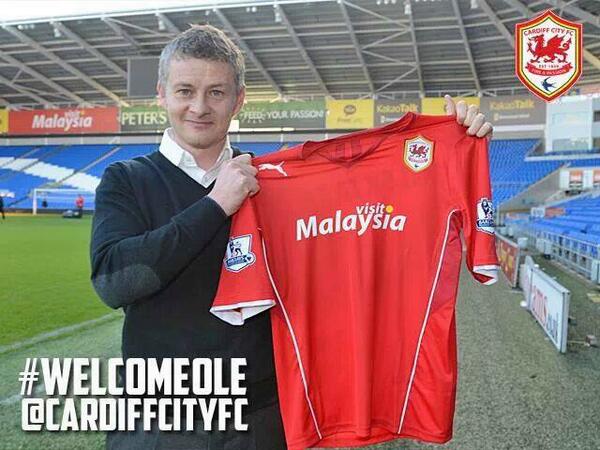 nashejaye's tweet photo. Ole Gunnar Solskjaer is confirmed as the new manager of Cardiff City http://t.co/IptOScd4qG