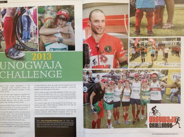 TheUnogwaja's tweet photo. With 140 days to go before we pedal out of Cape Town check out this article in @ComradesRace 2013 Results Brochure http://t.co/xSnu21sJgl