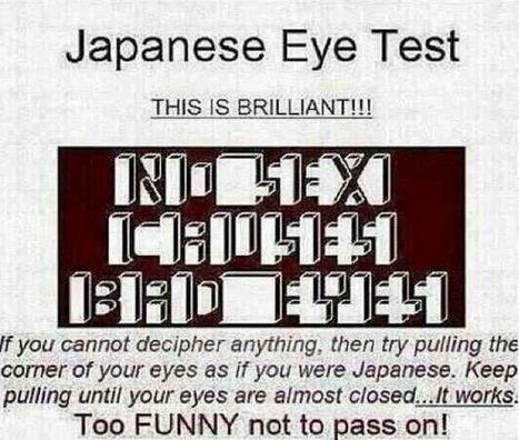 Japanese eye test