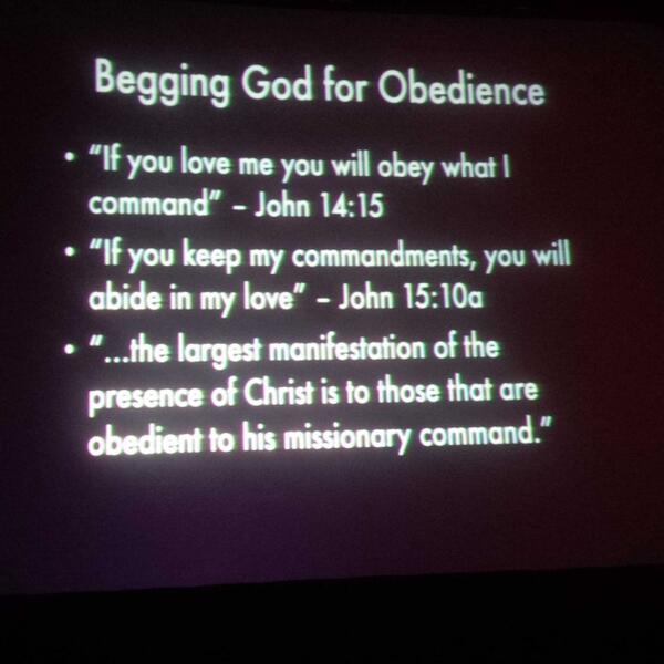everseriousjill's tweet image. Begging God for obedience. We cannot say that we love God if we refuse to obey him. #p2cplusTO