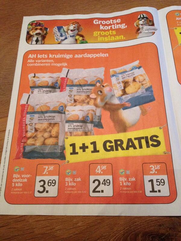 susanmaakt's tweet image. Zoon (4) vraagt; &quot;Krijg je volgende week dan 2 zakken aardappelen helemaal gratis?!&quot; @AHVleuterweide ;) #outofdebox