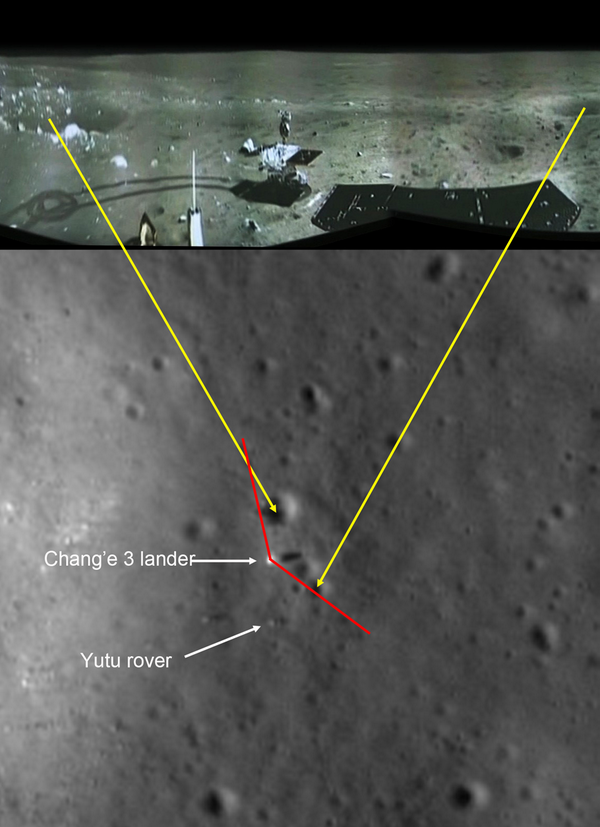 CassiniSaturn's tweet photo. Jade Rabbit on the moon. http://t.co/tkZiVt418M http://t.co/ufHfH2Hl2k