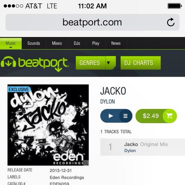 IamDylon's tweet photo. Jacko's out today on @EdenRecs! http://t.co/bsU1trJ2FG