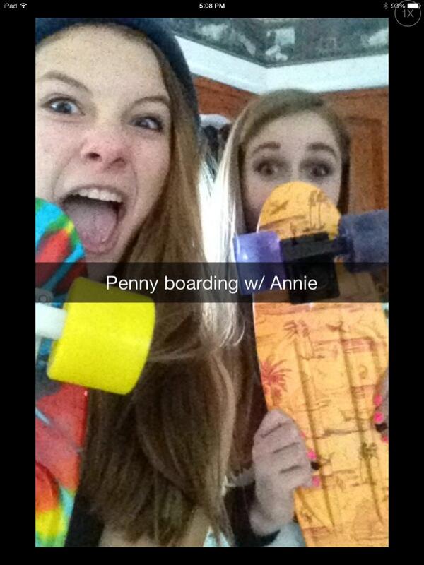 SHEmbarrassment's tweet image. Annie and I (ellie) Penny boarding😜😍