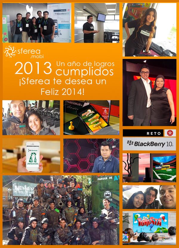 sferea's tweet photo. 2013 Un año de logros cumplidos, ¡Sferea te desea un feliz 2014! http://t.co/pvAUyuvcj6