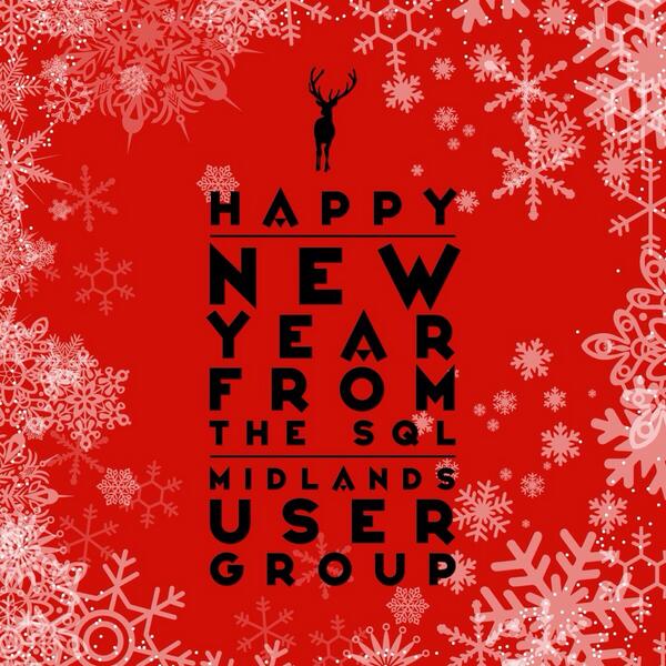 MSDataGroupBrum's tweet image. Happy New Year from the SQL Midlands User Group #sqlfaq #sqlrelay