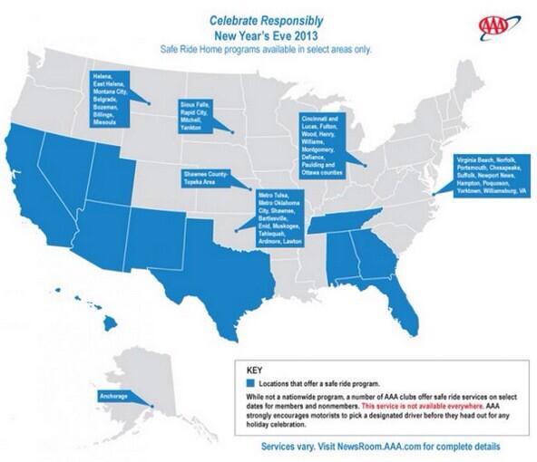 UUAmerica's tweet photo. AAA will give you a lift and tow your car for free until 6 A.M. Keep this number: 800-400-4222 Be safe tonight. http://t.co/nfT3rqlVQv