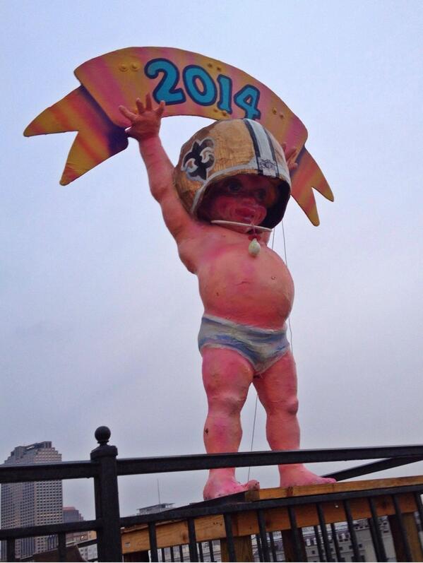 VisitNewOrleans's tweet photo. The baby is on top of Jax Brewery, ready for the festivities in Jackson Square! Are you celebrating #NYE in #NOLA? http://t.co/6PiT9dtSGO