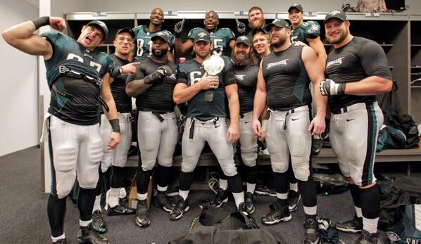 Eagles's tweet photo. Our @Bridgestone Performance Moment of #PHIvsDAL: Celebrating a division championship. #FlyEaglesFly http://t.co/mYVl7bTM6b