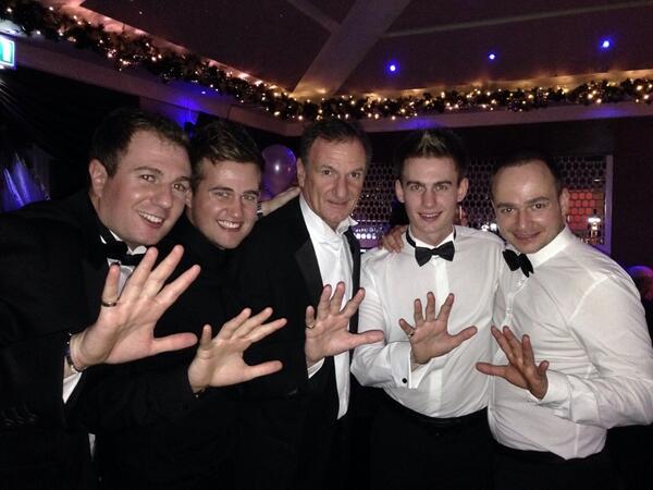 Phil_Thompson4's tweet photo. My four sons and I. #5Lads #5times http://t.co/g1hk1TLbo3