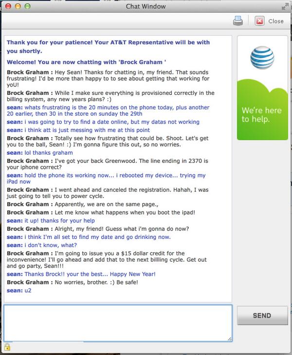 Sean__Greenwood's tweet image. HaHa! Thanks #ATT #issueresolved