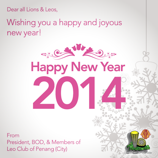 leopenangcity's tweet photo. Happy New Year 2014! A new year, a new chapter; let's roar louder than ever this year, ROAR! http://t.co/h8WM5CggzQ