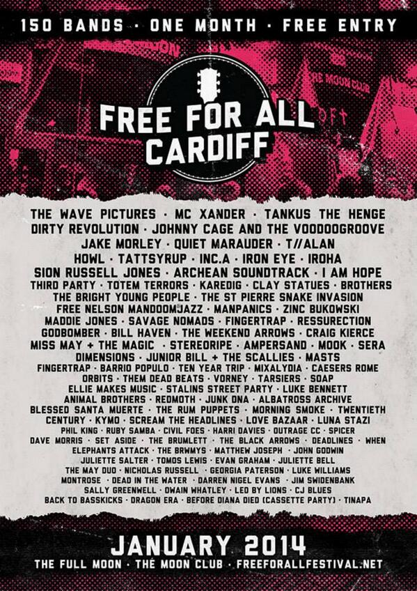 Freef4ll's tweet image. ...and here's the #cardiff lineup, also kicking off this Saturday with the @safefoundation fundraising alldayer!