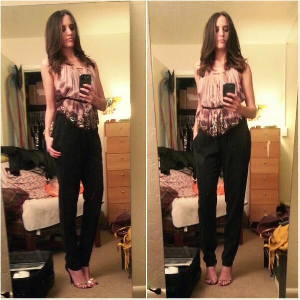 luxedge's tweet image. Last night's outfit was all about subtle sparkle... and fancy pants! Happy New Year! #NYE #ootn #2014