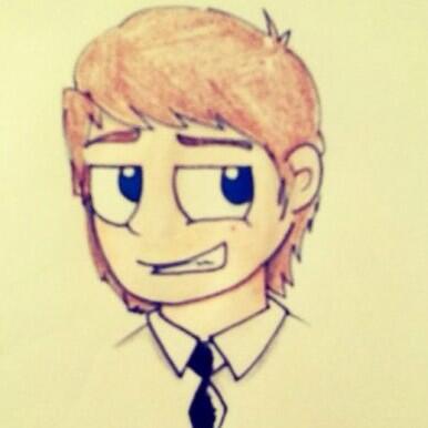 JacobKosel's tweet photo. Here's a hint of what I look like irl. My friend drew this for me. aMAZING http://t.co/xs0k83u505