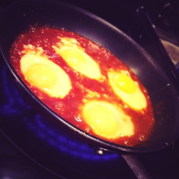 BrianMC1975's tweet image. #EggsInHell as inspired by @MarioBatali on @GMA! #brunch #BuenProvecho