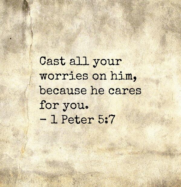 The Upper Room on Twitter "Cast all your worries on him