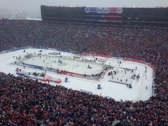 RobLeth's tweet photo. My view for the #WinterClassic. #SEAofBLUE #Leafs http://t.co/8iBvxbD0sQ