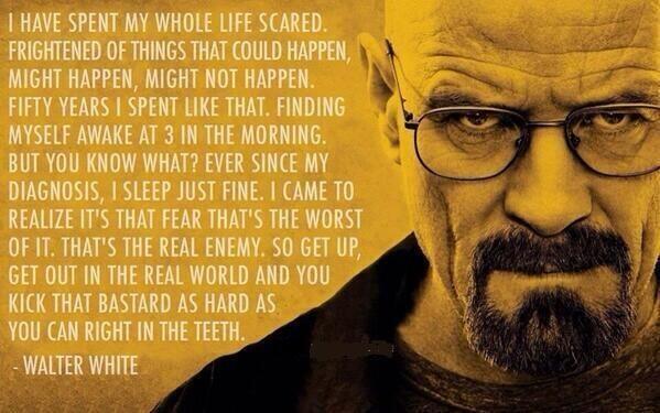 kathykenley1's tweet image. "@sweetydoriti: Best Quote of All Time #BreakingBad #Truth MT  This is the year to kick fear in the ass! http://t.co/VDXzQvaU05"