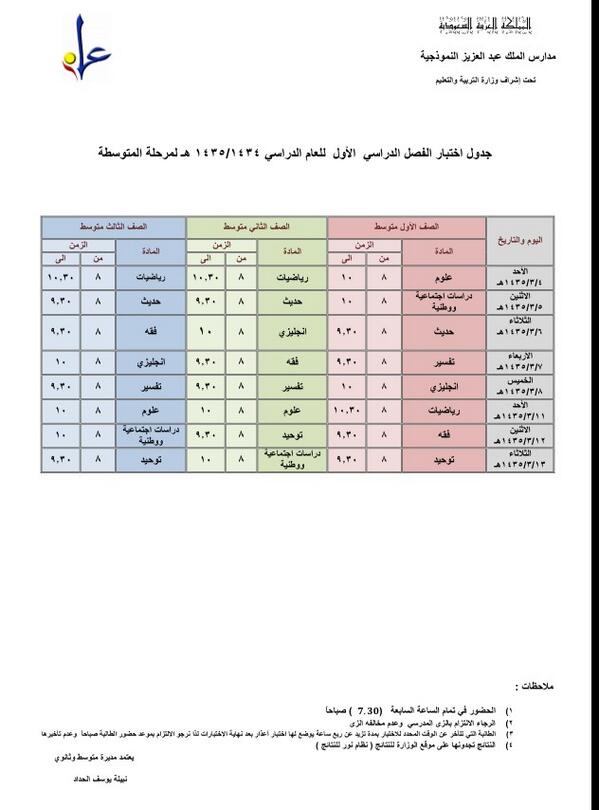 مدارس الملك عبدالعزيز النموذجية تبوك