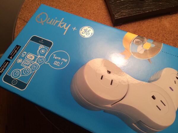elizabeth's tweet photo. Just set up my rad @Quirky Wireless Pivot Power. I'm controlling my lights with my iPhone. From box to on...2 mins. http://t.co/inBy30Ow7S