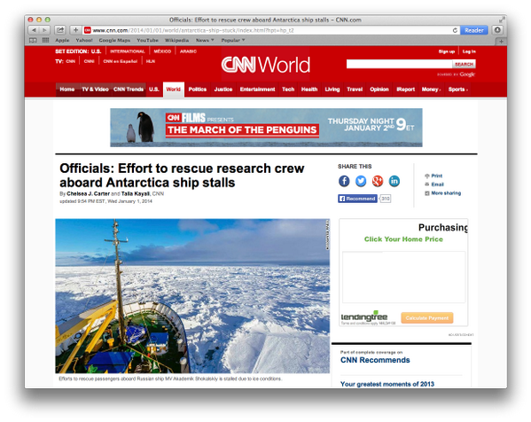 exlarson's tweet image. Such an interesting juxtaposition: 'March of the Penguins,' and….