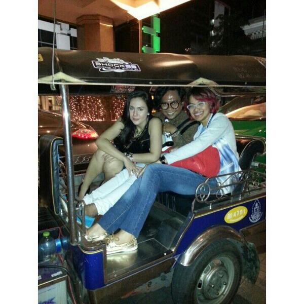 Riding tuktuk #travel #bangkok #traditionaltransportation