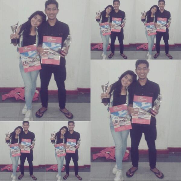 Dedex_ayu's tweet photo. With @RPrimaV :D piala n piagam parai hotel dance competition new year @EnergeticDC  juara 1 n the best costum ({}) http://t.co/CpvyGP6J2t