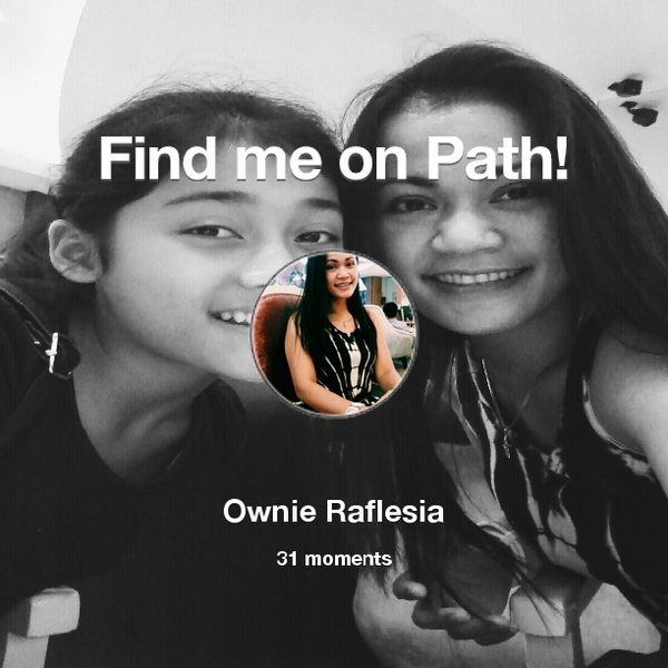 Onmacatz's tweet photo. I've shared 31 memories with my friends on #Path - see them now at http://t.co/ycw7VUdtvT! #thepersonalnetwork http://t.co/h7mhvnM7Nx