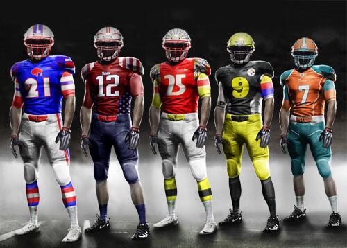 ArenasElite's tweet photo. @Nike demonstrates modern style &amp; football dominance.. these uni's look good on ANY field of dreams. http://t.co/XptEuUGAPk