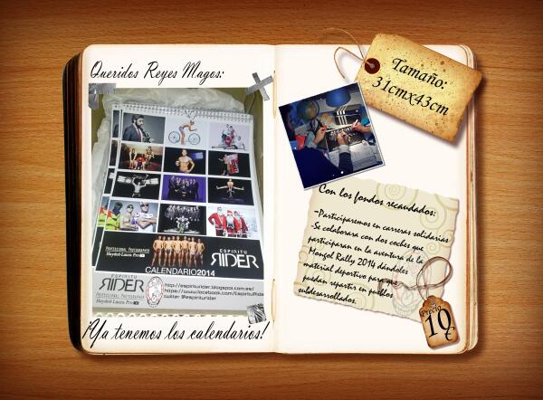 espiriturider's tweet image. Por fin estan aqui!Ya tenemos el calendario rider2014, no dudeis y pedir o recoger el vuestro.Muchas gracias a tod@s!