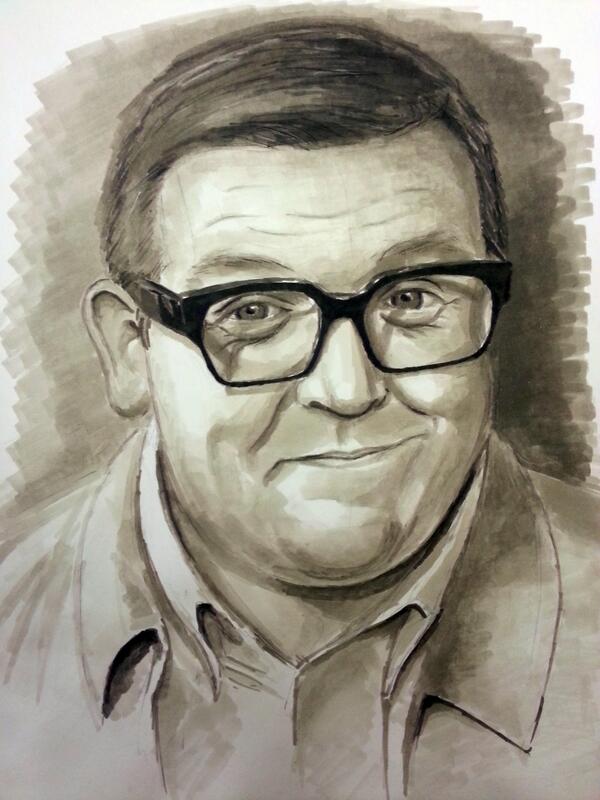 DustinHan's tweet photo. Going to start drawing more this year. Starting off with Mr @nickjfrost with my copic markers :) http://t.co/rFtslsqMtG
