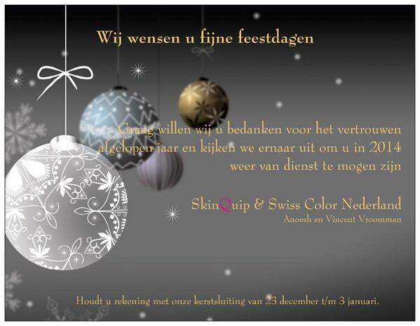 SwissColorNeder's tweet photo. Wij wensen jullie prachtige feestdagen en een mooi 2014! http://t.co/QNXTnJdAGA