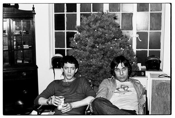 Lou Reed and John Cale, Christmas NYC 1977. Ho ho ho!