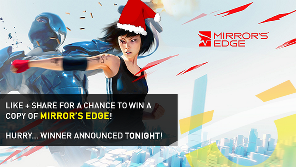 Utopia's #4daystillchristmas giveaway! Favourite + RT this post to be in with a chance to win Mirror's Edge for PC