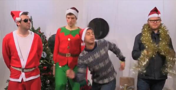 BBCR1's tweet photo. It's #ChristmasHuw and today's #HuwsHashtag is #FestiveBands! We've got Ludacrismas and Michael Bauble! Your turn... http://t.co/UsuWcL7Yhb
