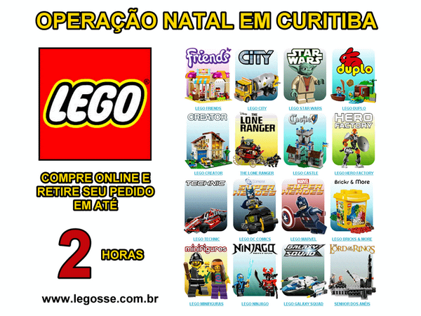 curitiba_pro's tweet photo. Ainda não comprou seu presente? LEGO na @LojasLego  http://t.co/qOpRF2DN6b peça online e retire em até 2 horas. http://t.co/Xkli20H0MT