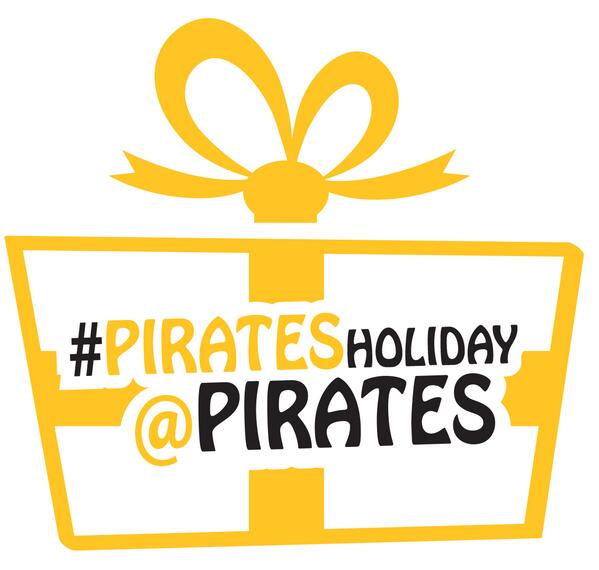 Pirates's tweet photo. We’ll pick 3 winners Monday morning just in time for a merry Pirates Christmas! Remember to use #PiratesHoliday http://t.co/TtduCummFz