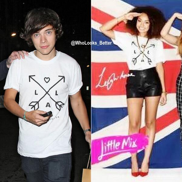 Who Wore London Loves LA Tee Better?
Harry Styles VS  Leigh Anne Pinnock
RT for Harry  
FAV for Leigh